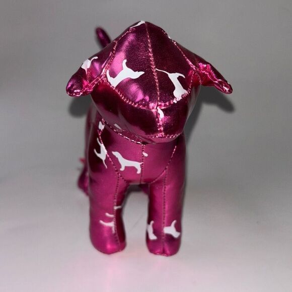 Metallic PINK Victorias Secret dog 8" plush/stuffed Valentine - Picture 2 of 7